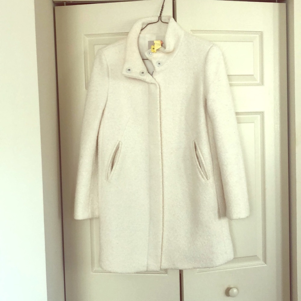Winter White Wool Coat. Classic, Timeless Style